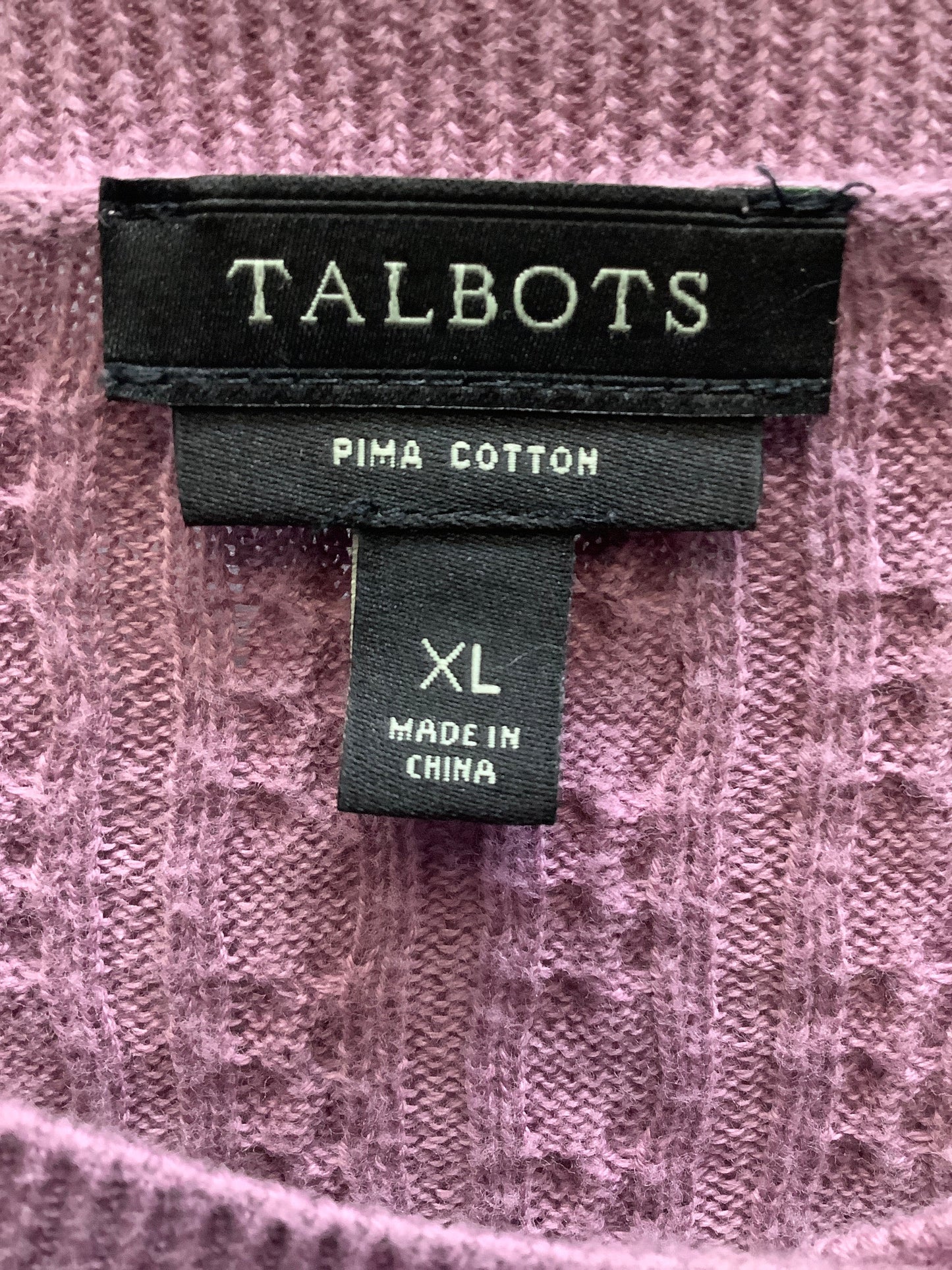 Cardigan By Talbots In Purple, Size: Xl