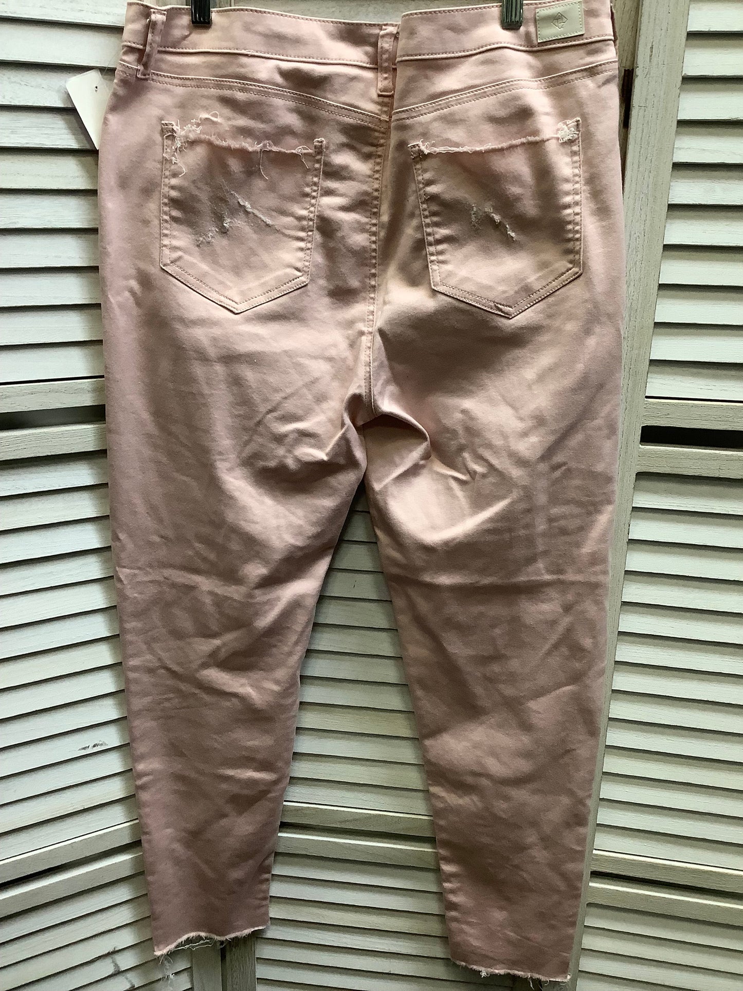 Pink Denim Jeans Skinny Clothes Mentor, Size 16