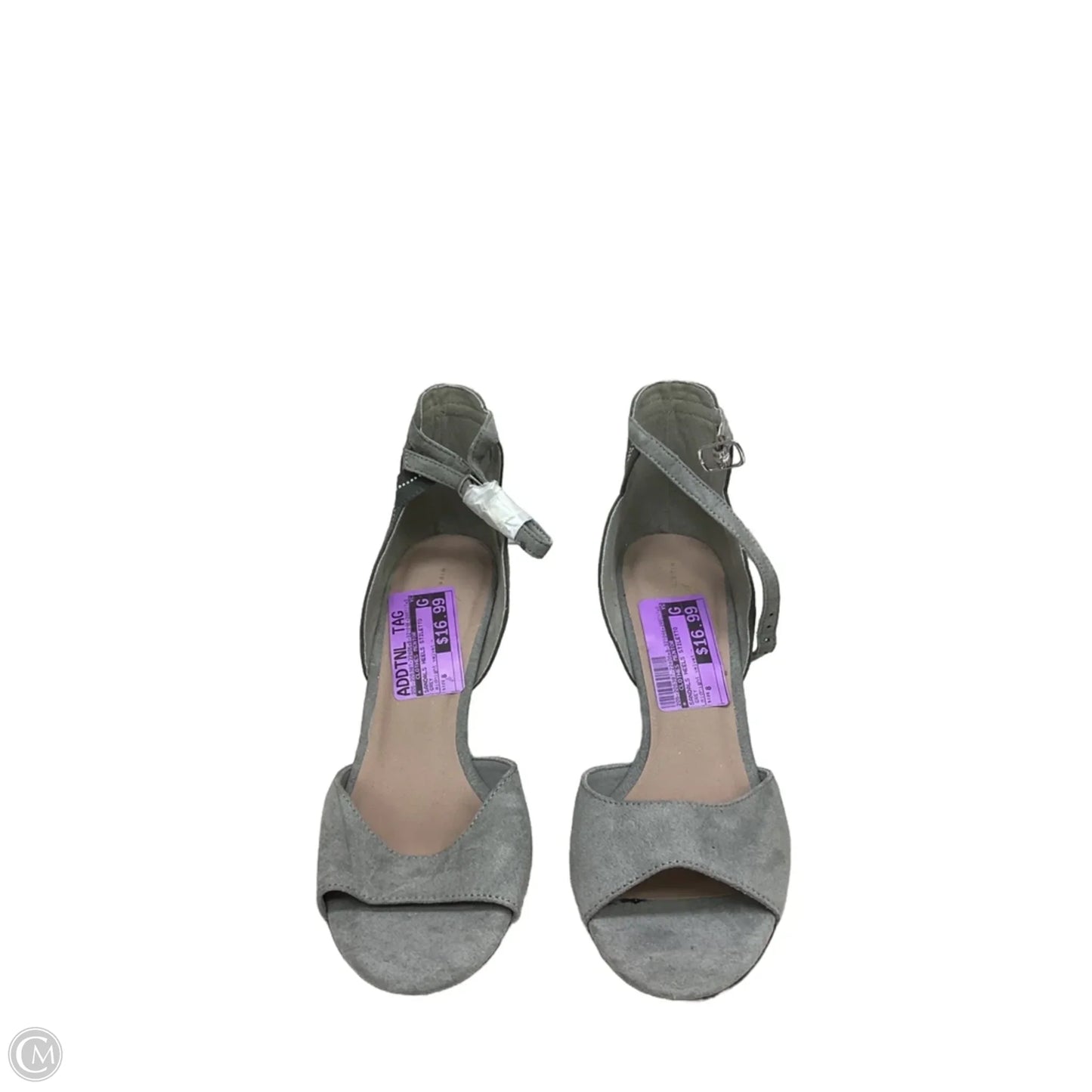 Sandals Heels Stiletto By Clothes Mentor In Grey, Size: 8