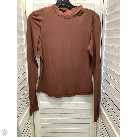 Athletic Top Long Sleeve Crewneck By Aerie In Brown, Size: M