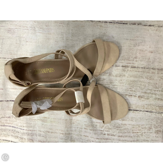 Sandals Heels Block By Clothes Mentor In Tan, Size: 11