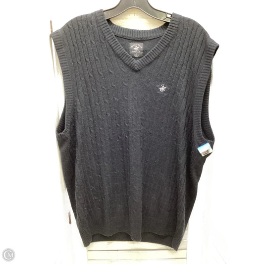 Vest Sweater By Beverly Hills Polo Club In Black, Size: L