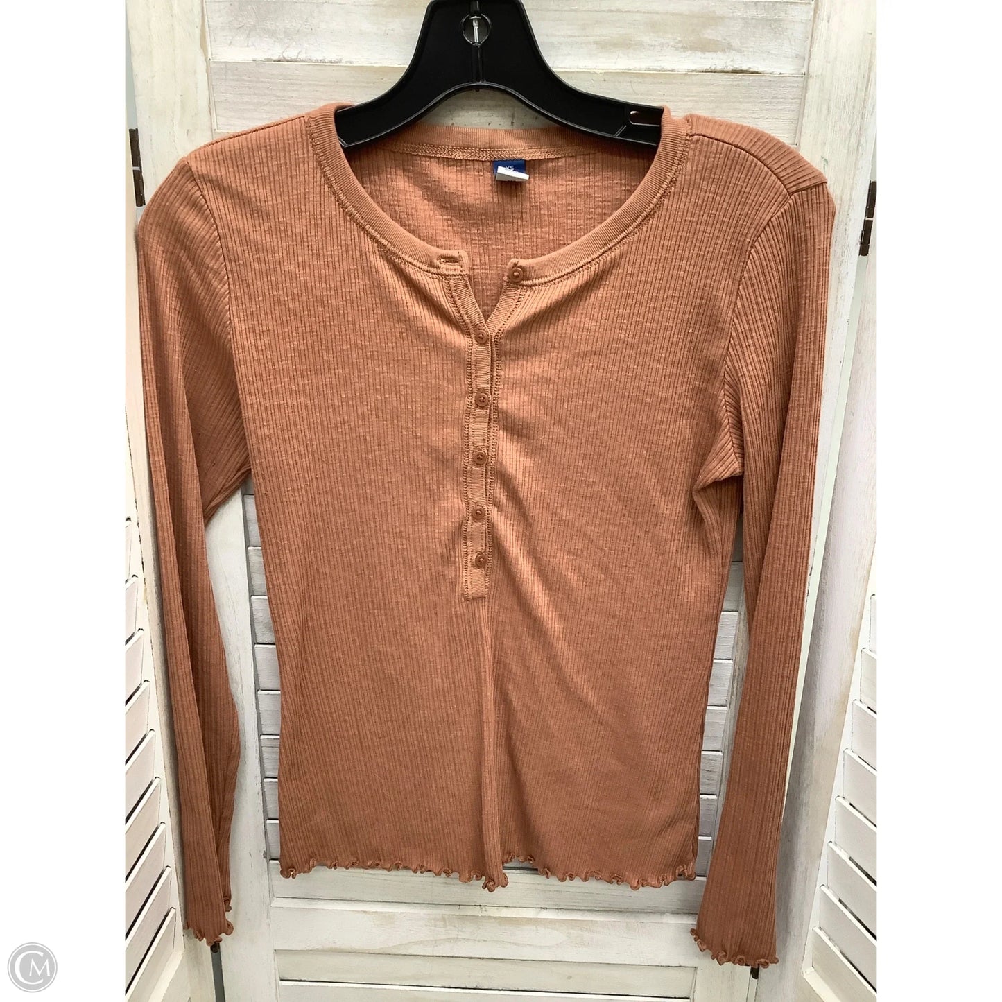 Top Long Sleeve By Old Navy In Brown, Size: Xs