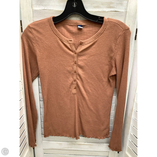 Top Long Sleeve By Old Navy In Brown, Size: Xs
