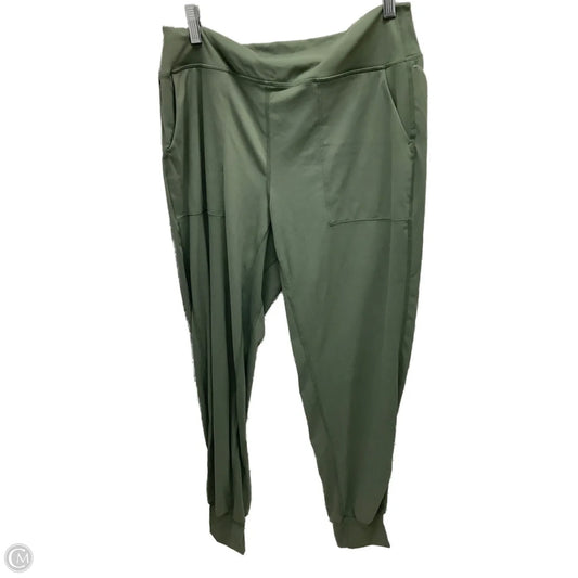 Athletic Leggings By Avia In Green, Size: L