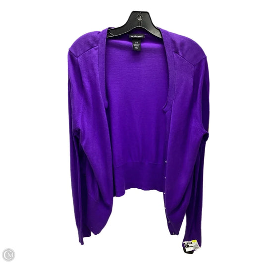 Cardigan By Lane Bryant In Purple, Size: 14