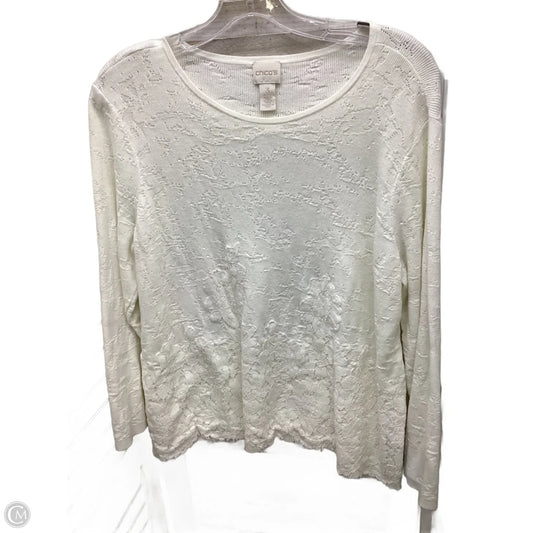 Top Sleeveless By Chicos In Cream, Size: Xl