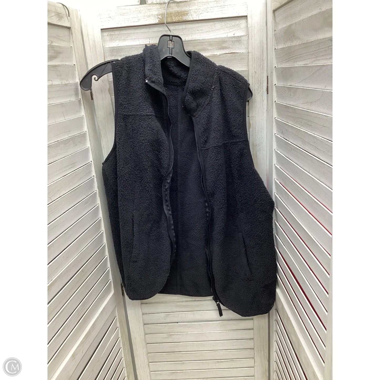 Vest Faux Fur & Sherpa By St Johns Bay In Black, Size: Xl