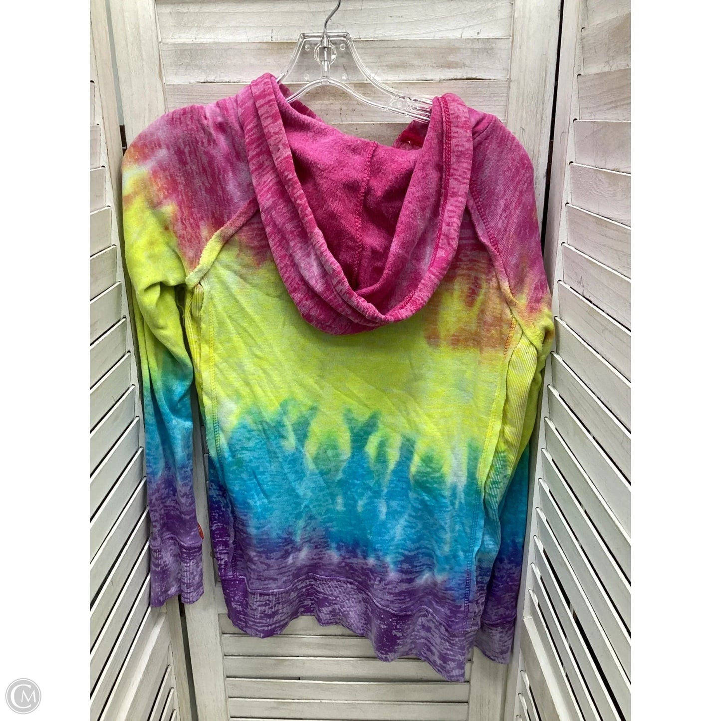 Sweatshirt Hoodie By Clothes Mentor In Tie Dye Print, Size: S
