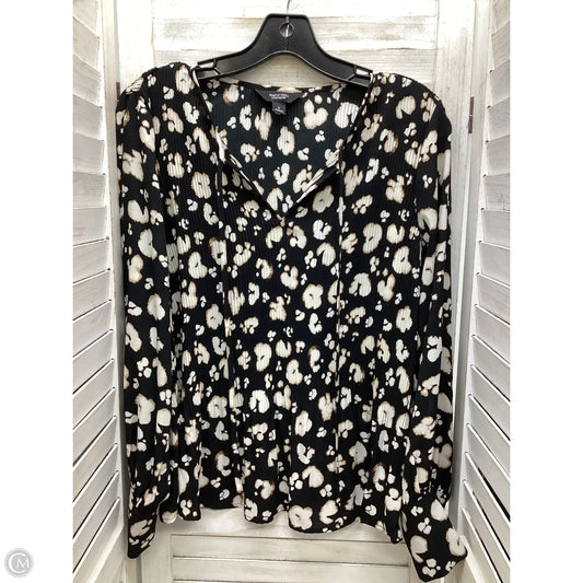 Top Long Sleeve By Simply Vera In Animal Print, Size: S