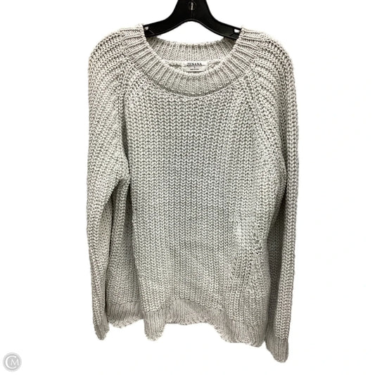 Sweater By Zenana Outfitters In White, Size: L