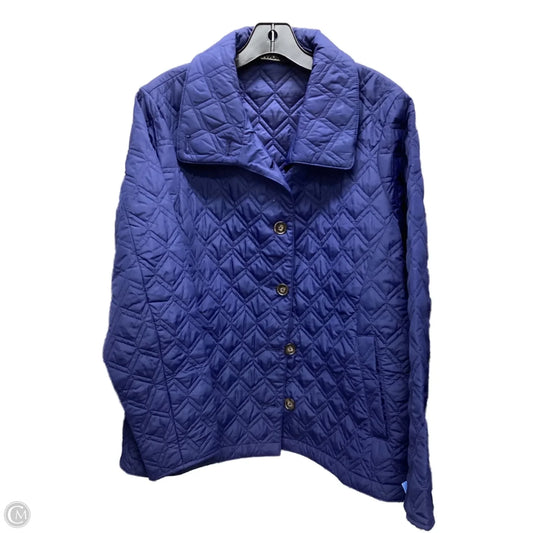 Coat Puffer & Quilted By Lands End In Navy, Size: M