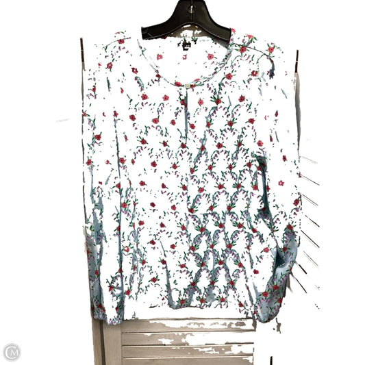 Top Long Sleeve By Ann Taylor In Floral Print, Size: M