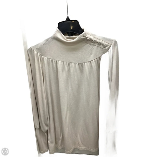 Top Long Sleeve By Ann Taylor In Cream, Size: M
