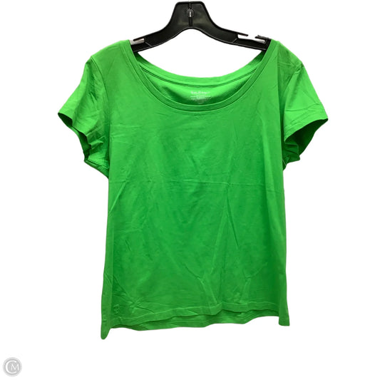 Top Short Sleeve Designer By Lilly Pulitzer In Green, Size: L