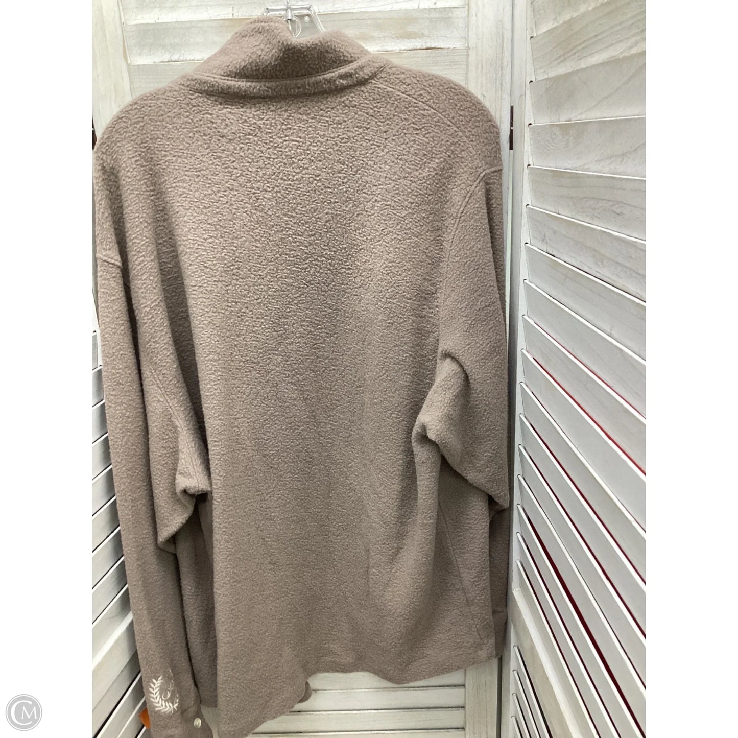 Jacket Shirt By Pink In Mauve, Size: Xl