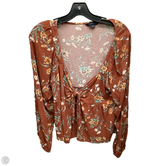 Top Long Sleeve By American Eagle In Multi-colored, Size: Xl