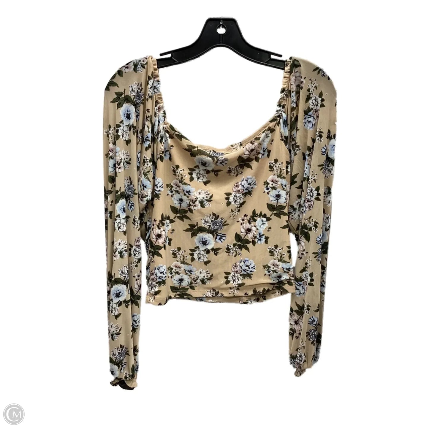 Top Long Sleeve By Almost Famous In Floral Print, Size: L