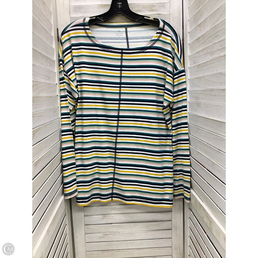 Top Long Sleeve By Talbots In Striped Pattern, Size: L