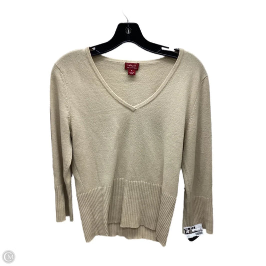 Top 3/4 Sleeve By Halogen In Tan, Size: M