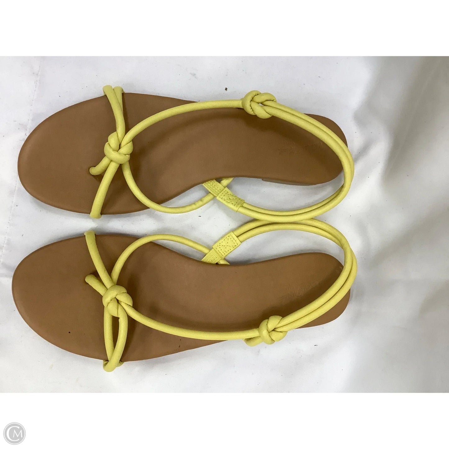 Sandals Flats By Universal Thread In Tan & Yellow, Size: 10