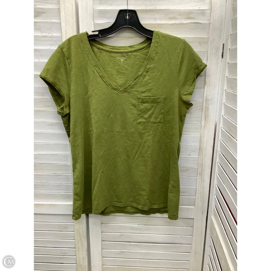 Top Short Sleeve Basic By Garnet Hill In Green, Size: M