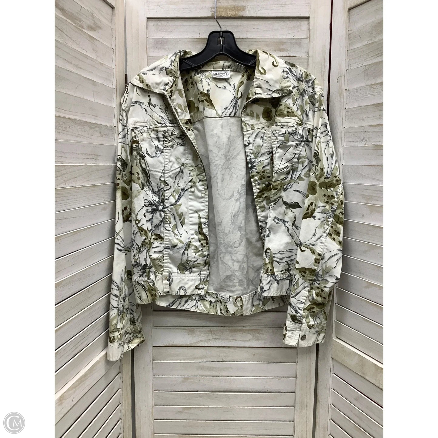 Jacket Other By Chicos In Multi-colored, Size: M