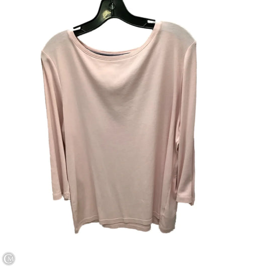 Top Long Sleeve By Talbots In Pink, Size: Xl