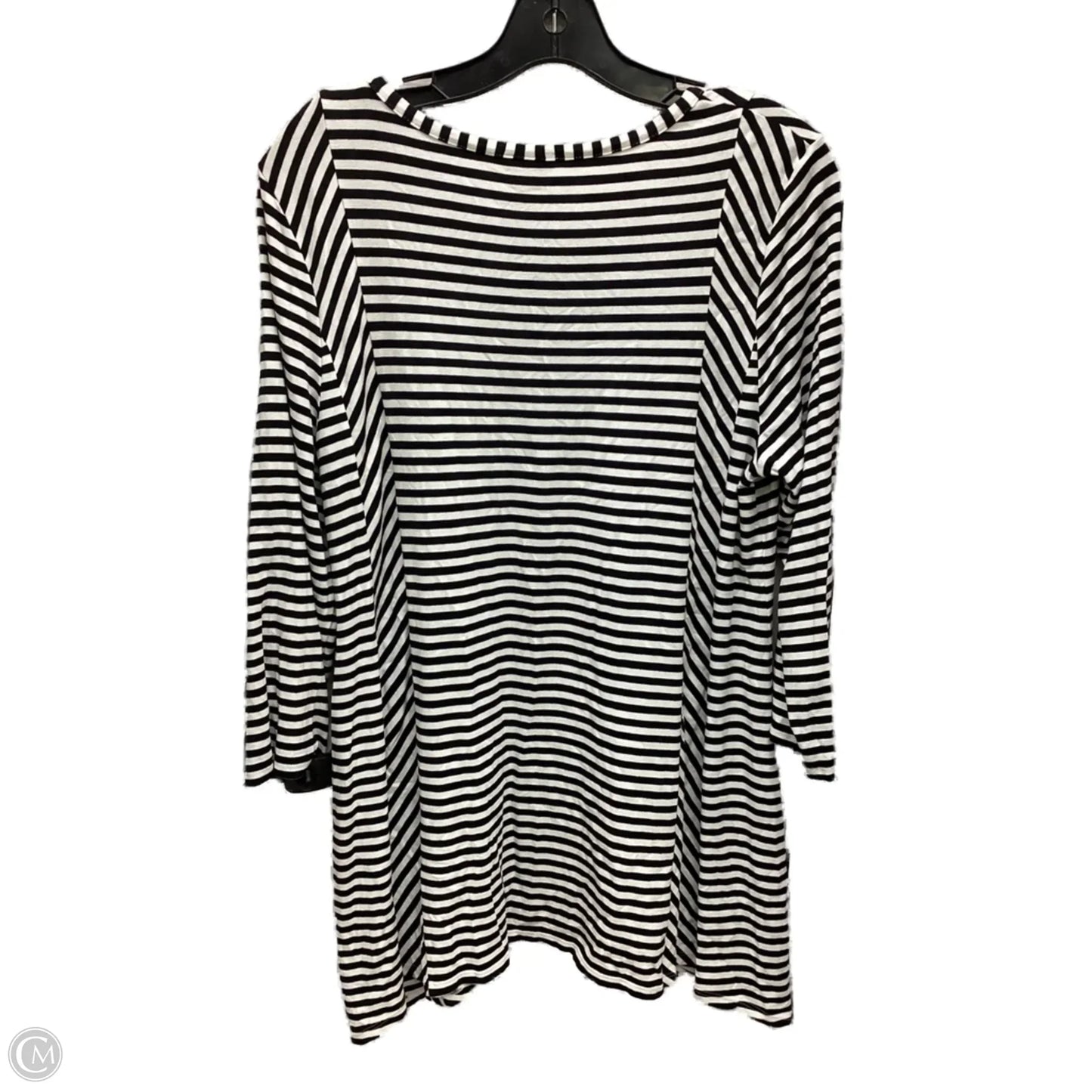 Top Long Sleeve By Chicos In Striped Pattern, Size: M