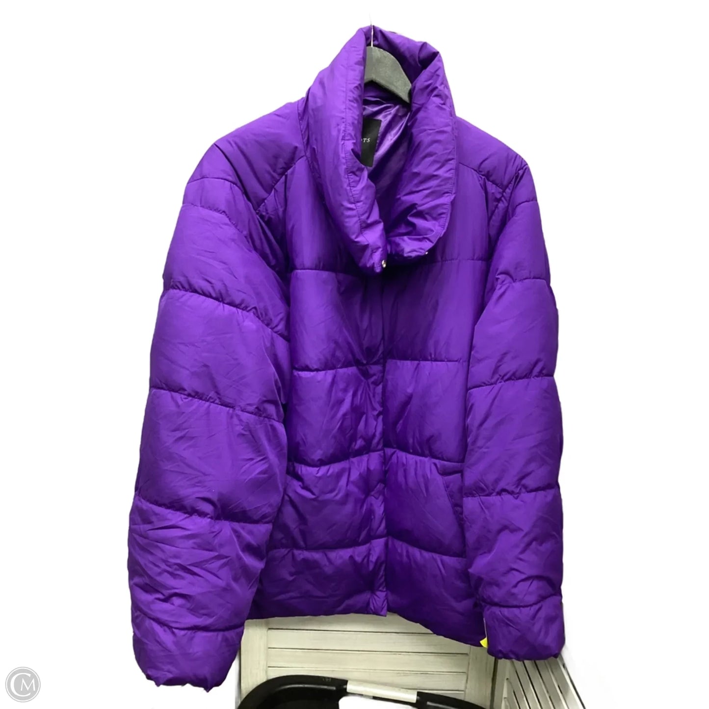 Coat Puffer & Quilted By Talbots In Purple, Size: 3x