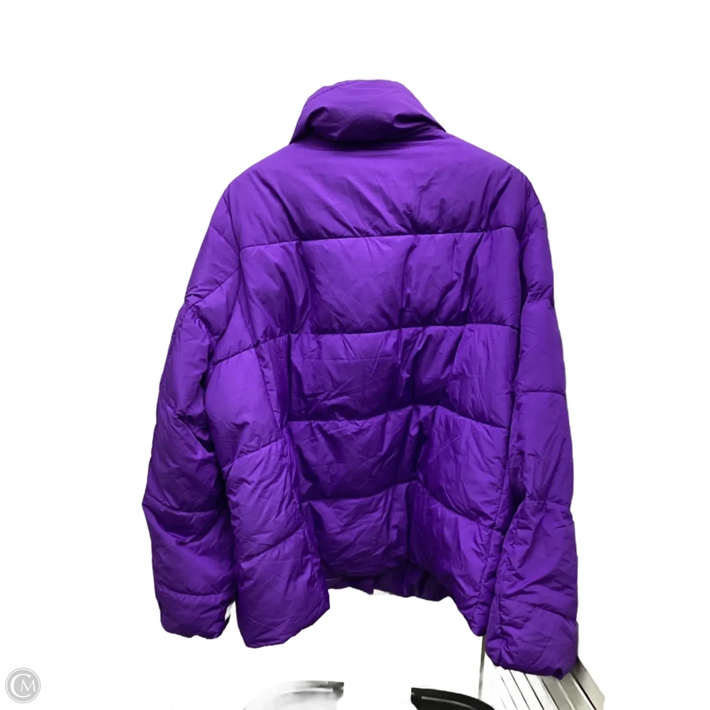 Coat Puffer & Quilted By Talbots In Purple, Size: 3x