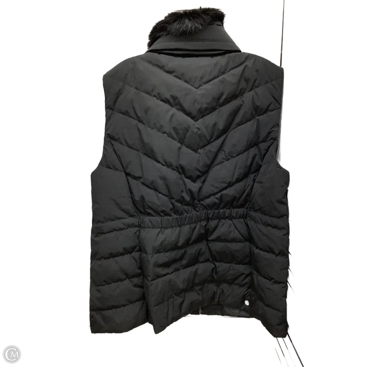 Vest Faux Fur & Sherpa By Talbots In Black, Size: 2x