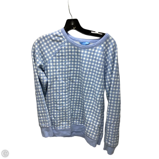 Top Long Sleeve By Draper James In Blue & White, Size: M