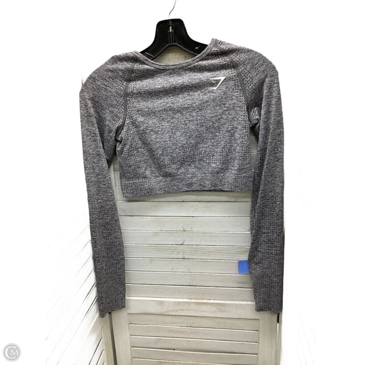 Top Long Sleeve By Gym Shark In Grey, Size: M