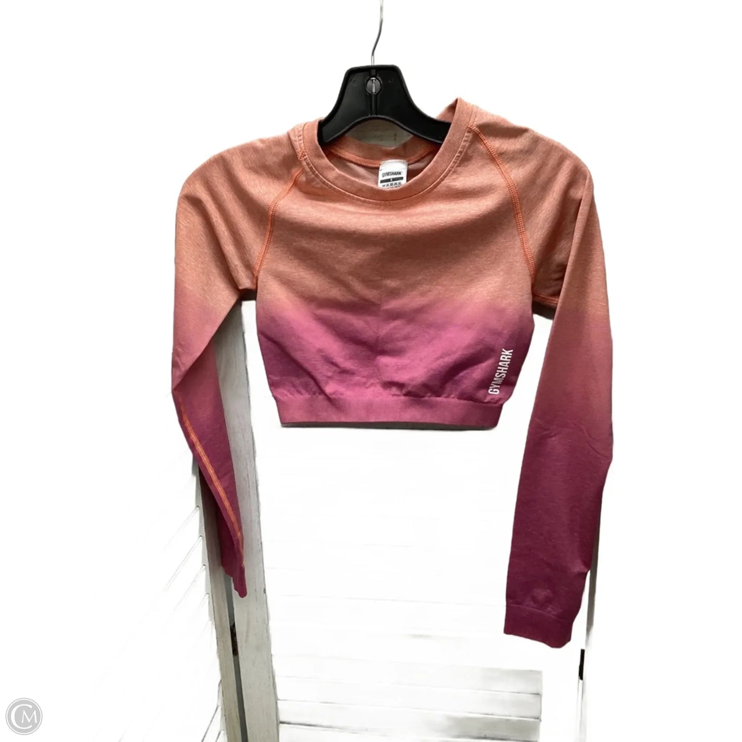 Top Long Sleeve By Gym Shark In Pink & Purple, Size: S