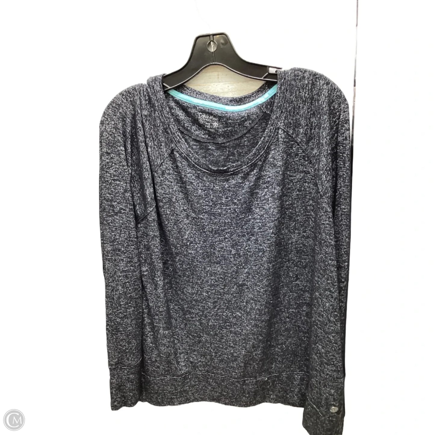 Top Long Sleeve By Calvin Klein In Grey, Size: Xxl