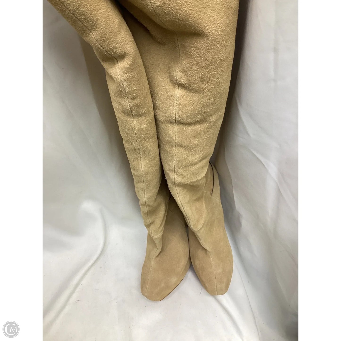 Boots Knee Heels By Colin Stuart In Tan, Size: 10