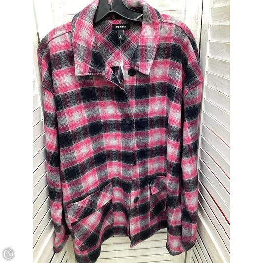 Jacket Other By Torrid In Plaid Pattern, Size: 2x