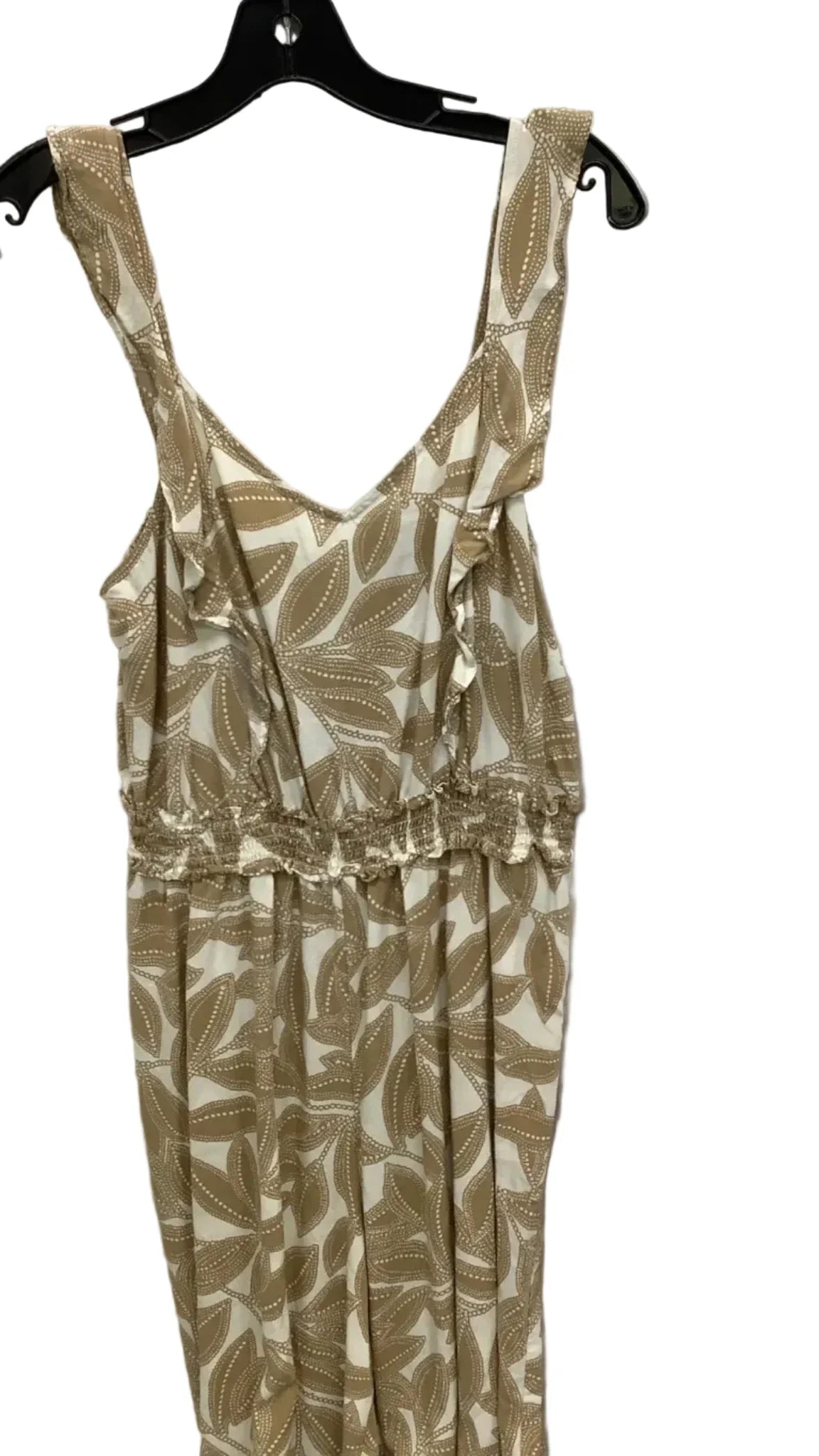Jumpsuit By Loft In Cream & Tan, Size: L