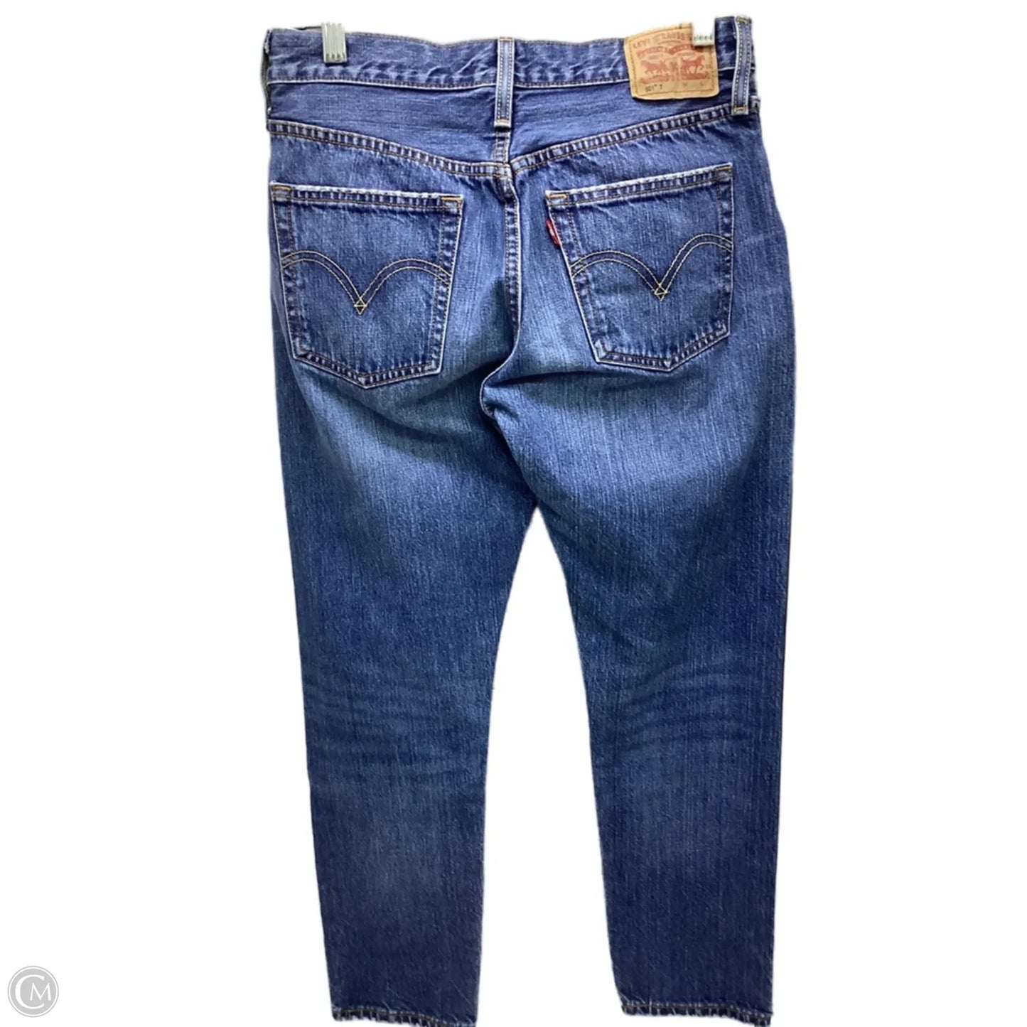 Jeans Straight By Levis In Blue Denim, Size: 4