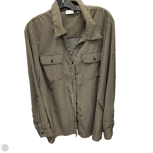 Top Long Sleeve By Kim Rogers In Striped Pattern, Size: 2x