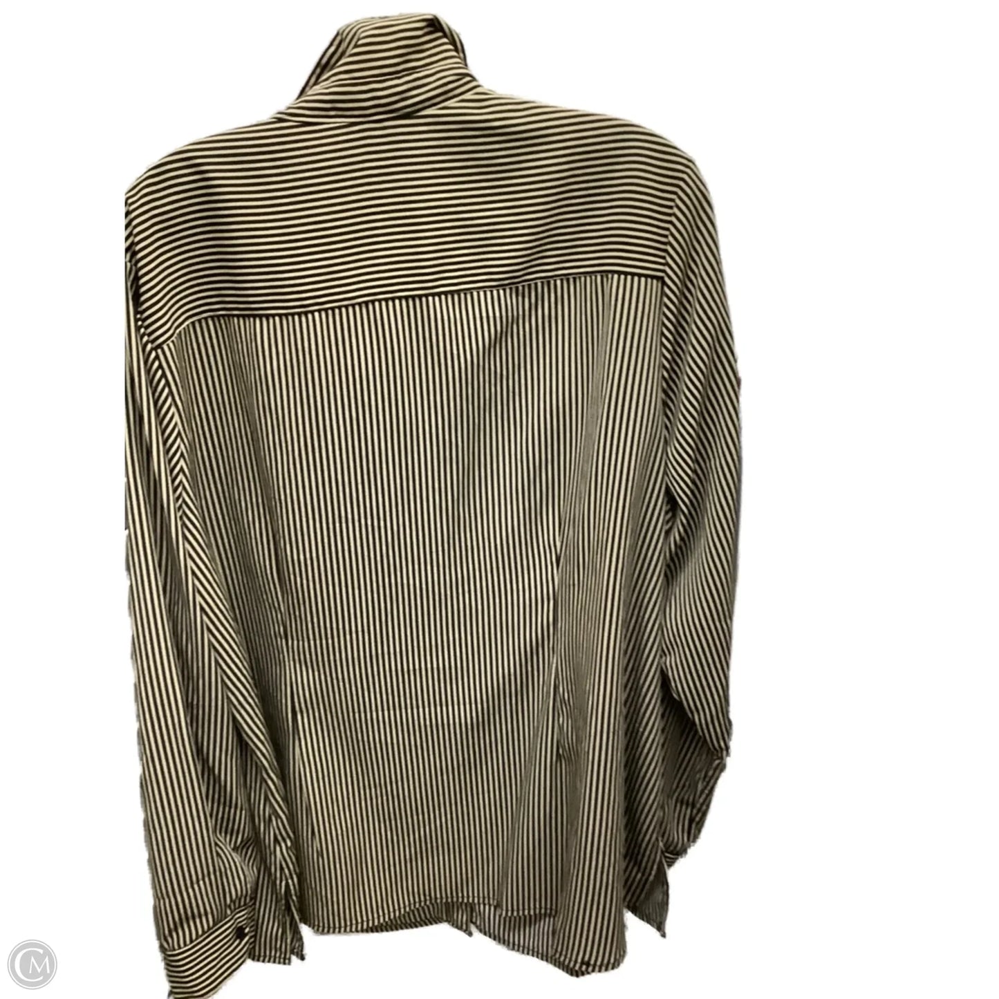 Top Long Sleeve By Kim Rogers In Striped Pattern, Size: 2x