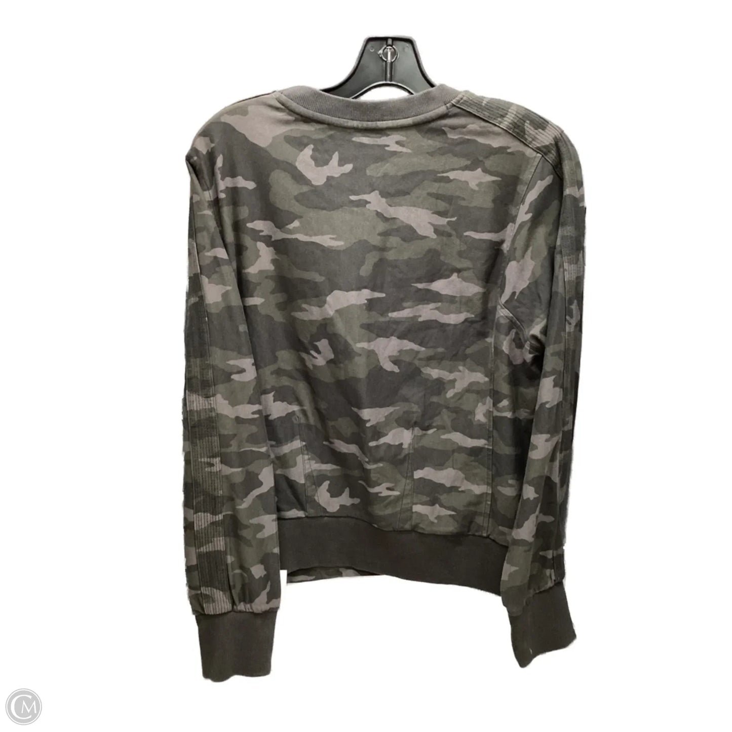 Top Long Sleeve By Athleta In Camouflage Print, Size: L