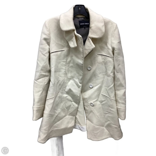 Jacket Designer By Giorgio Armani In Beige, Size: L