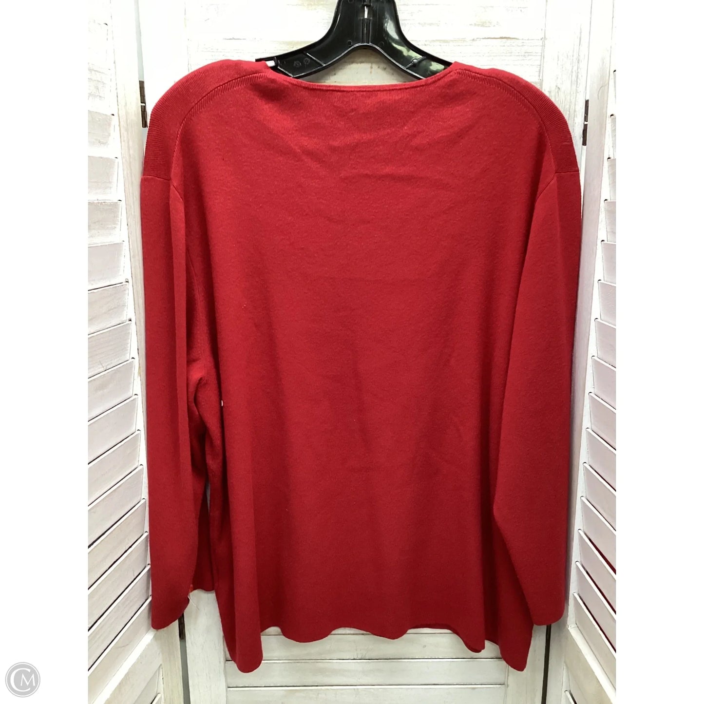 Top Long Sleeve By Lafayette 148 In Red, Size: 2x