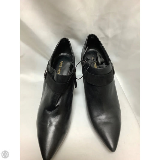 Boots Ankle Heels By Nine West In Black, Size: 10