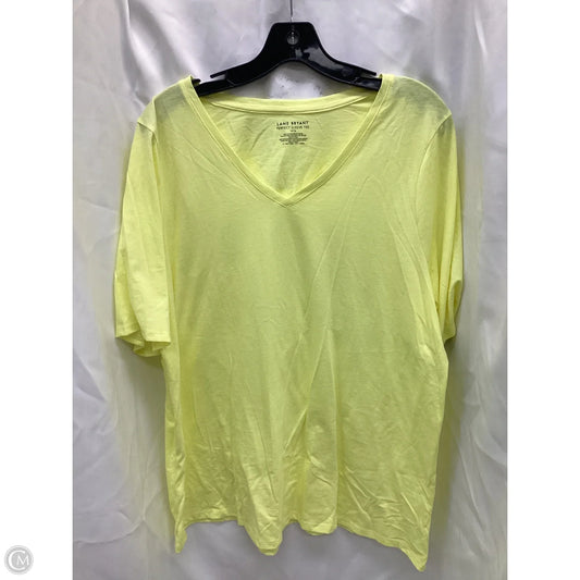 Top Short Sleeve By Lane Bryant In Yellow, Size: 14