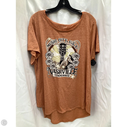 Top Short Sleeve By Lane Bryant In Orange, Size: 18