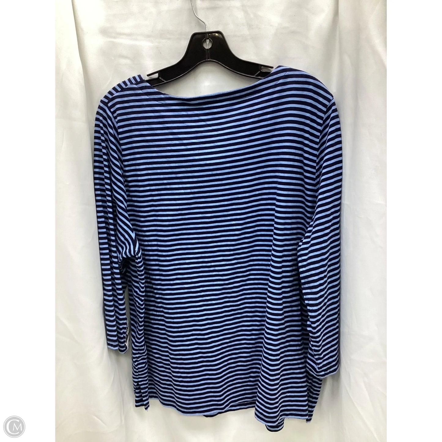 Top Long Sleeve By Talbots In Striped Pattern, Size: 2x