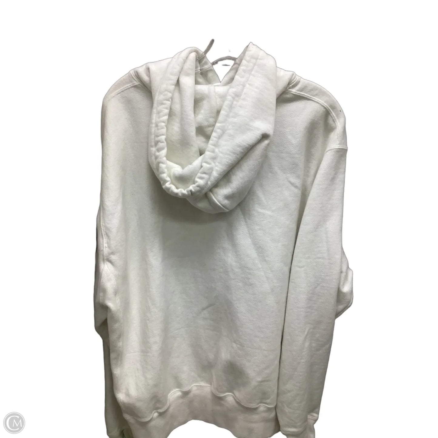 Sweatshirt Hoodie By Champion In White, Size: L